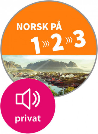 Norsk på 1-2-3 (2017) Lyd (Privatlisens) av Elisabeth Ellingsen og Kirsti Mac Donald (Nettsted)