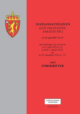 Statsansatteloven (lov om statens ansatte mv.) m/forskrifter (Heftet)
